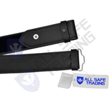 Scottish Black Plain leather Kilt Belt