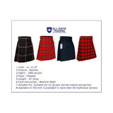 Authentic Scottish Men's Tartan Kilts - Highland Light Weight Value Kilt Embrace Your Heritage with Comfort Scottish National Tartan Kilt