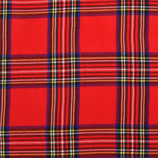 Scottish 13oz Tartan Plaid Fabric By The Yard - Royal Stewart Tartan