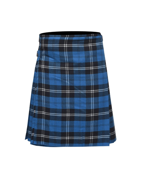 Scottish Traditional Tartan Kilt for Kids, Boys and Girls Toddler Kilts with Ease of Size - Blue Ramsay Tartan