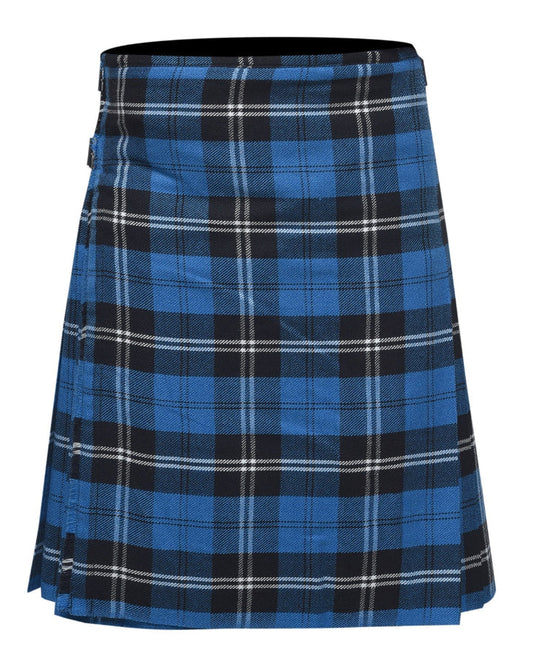 Men's 8 Yard Kilt for Men, Men's Deluxe Kilt, Scottish Tartan Kilt, Highland Wedding Kilt, Blue Ramsay Kilt