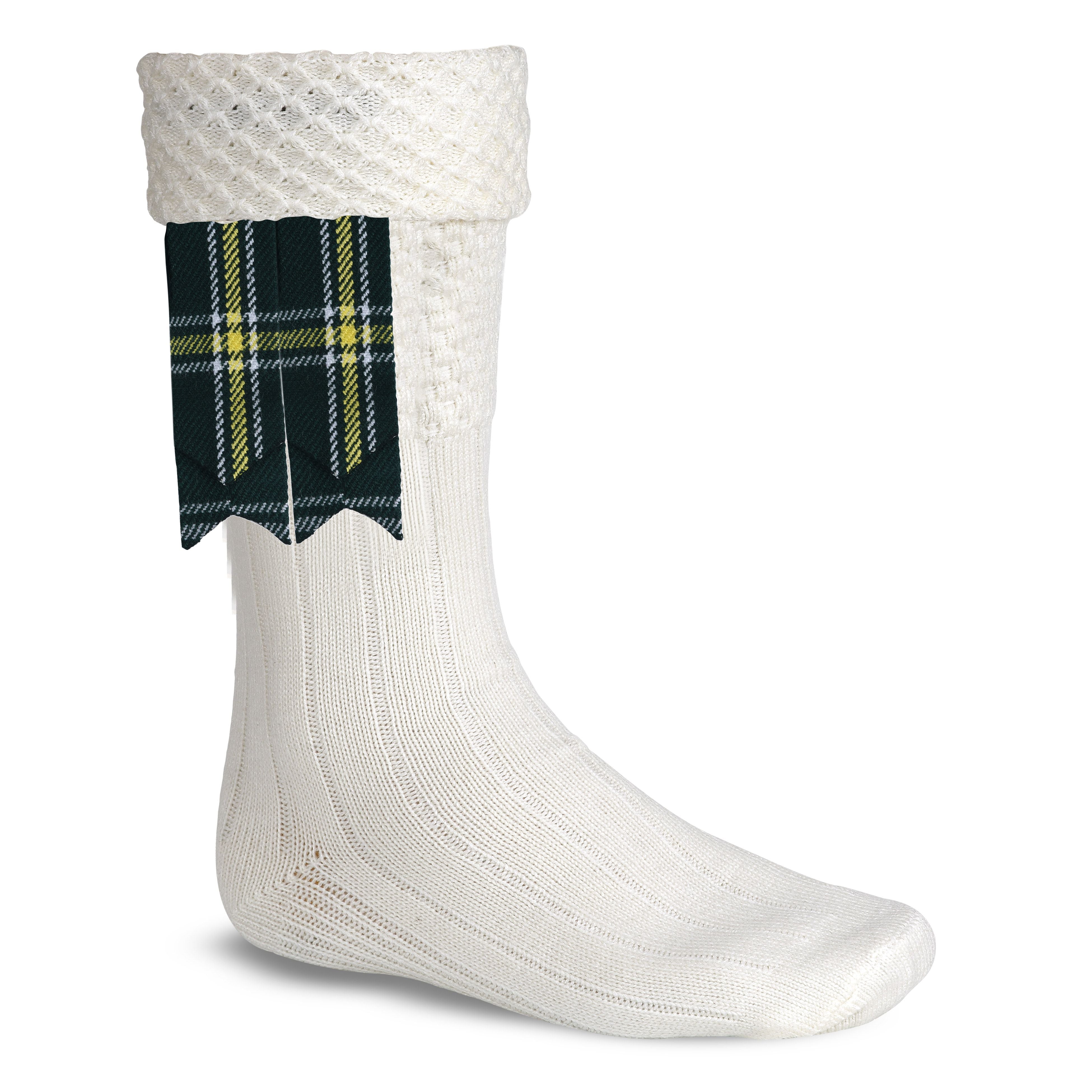 Scottish Tartan Kilt Flashes with Elastic Adjusters St Patrick