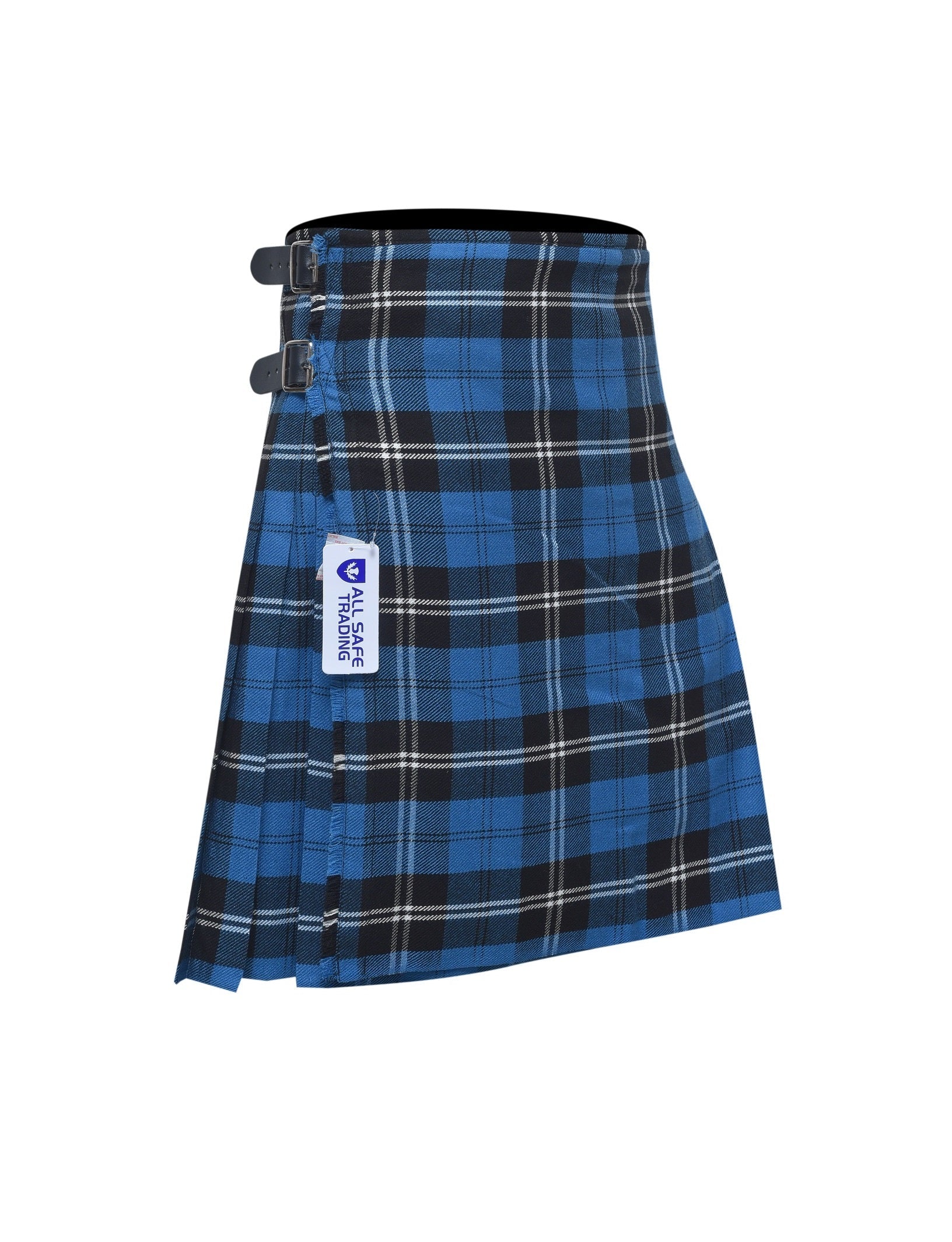 Scottish Traditional Tartan Kilt for Kids, Boys and Girls Toddler Kilts with Ease of Size - Blue Ramsay Tartan