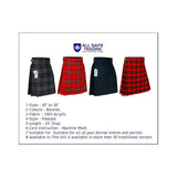 Authentic Scottish Men's Tartan Kilts - Highland Light Weight Value Kilt Embrace Your Heritage with Comfort Wallace Tartan Kilt