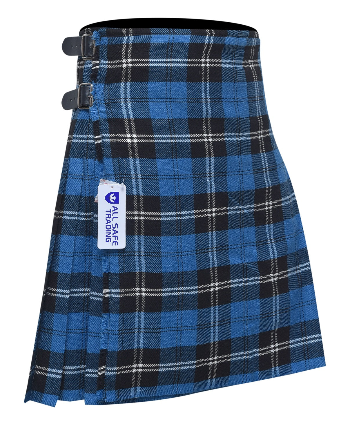 Men's 8 Yard Kilt for Men, Men's Deluxe Kilt, Scottish Tartan Kilt, Highland Wedding Kilt, Blue Ramsay Kilt