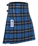 Men's 8 Yard Kilt for Men, Men's Deluxe Kilt, Scottish Tartan Kilt, Highland Wedding Kilt, Blue Ramsay Kilt