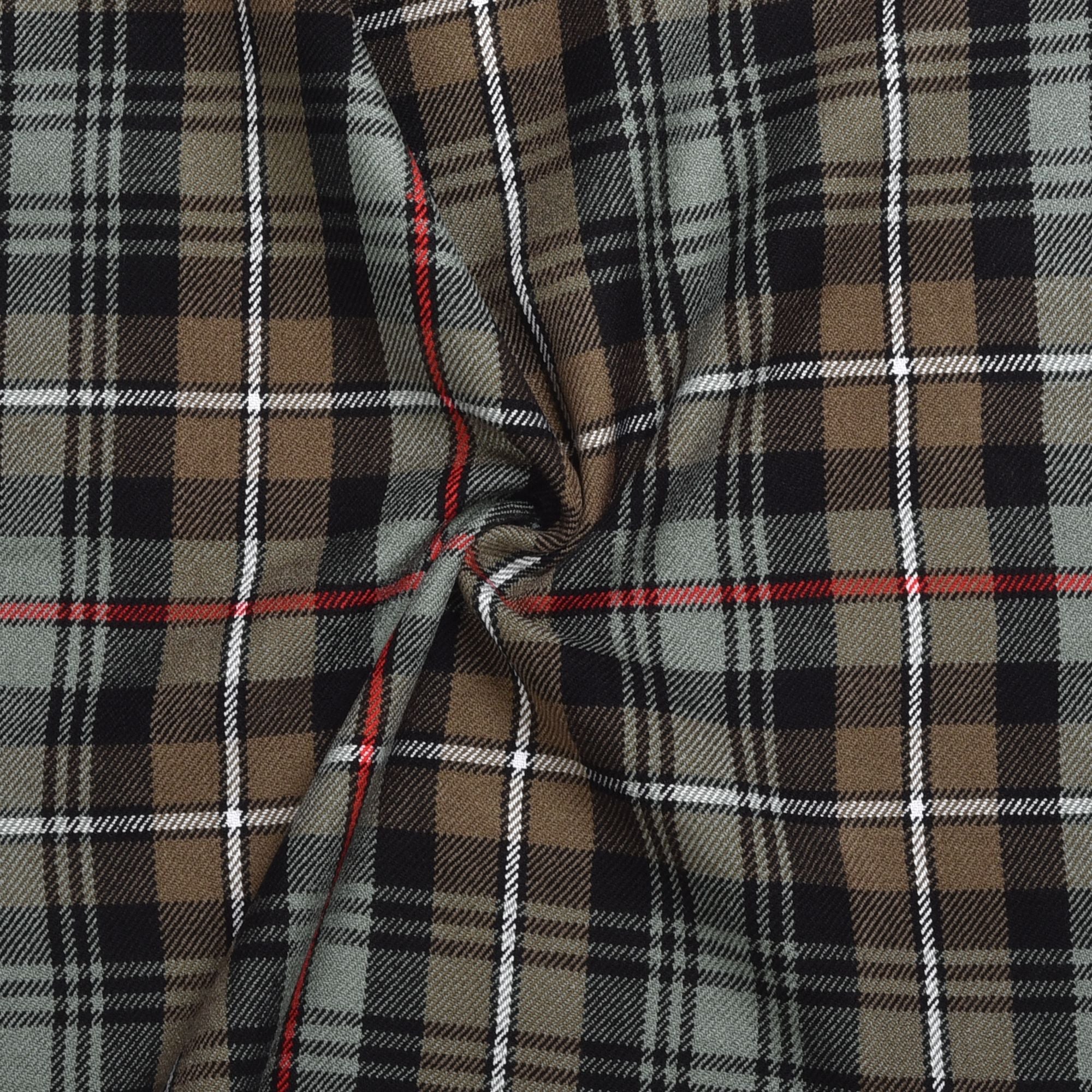 Scottish 13oz Tartan Plaid Fabric By The Yard - Mackenzie Weathered Tartan