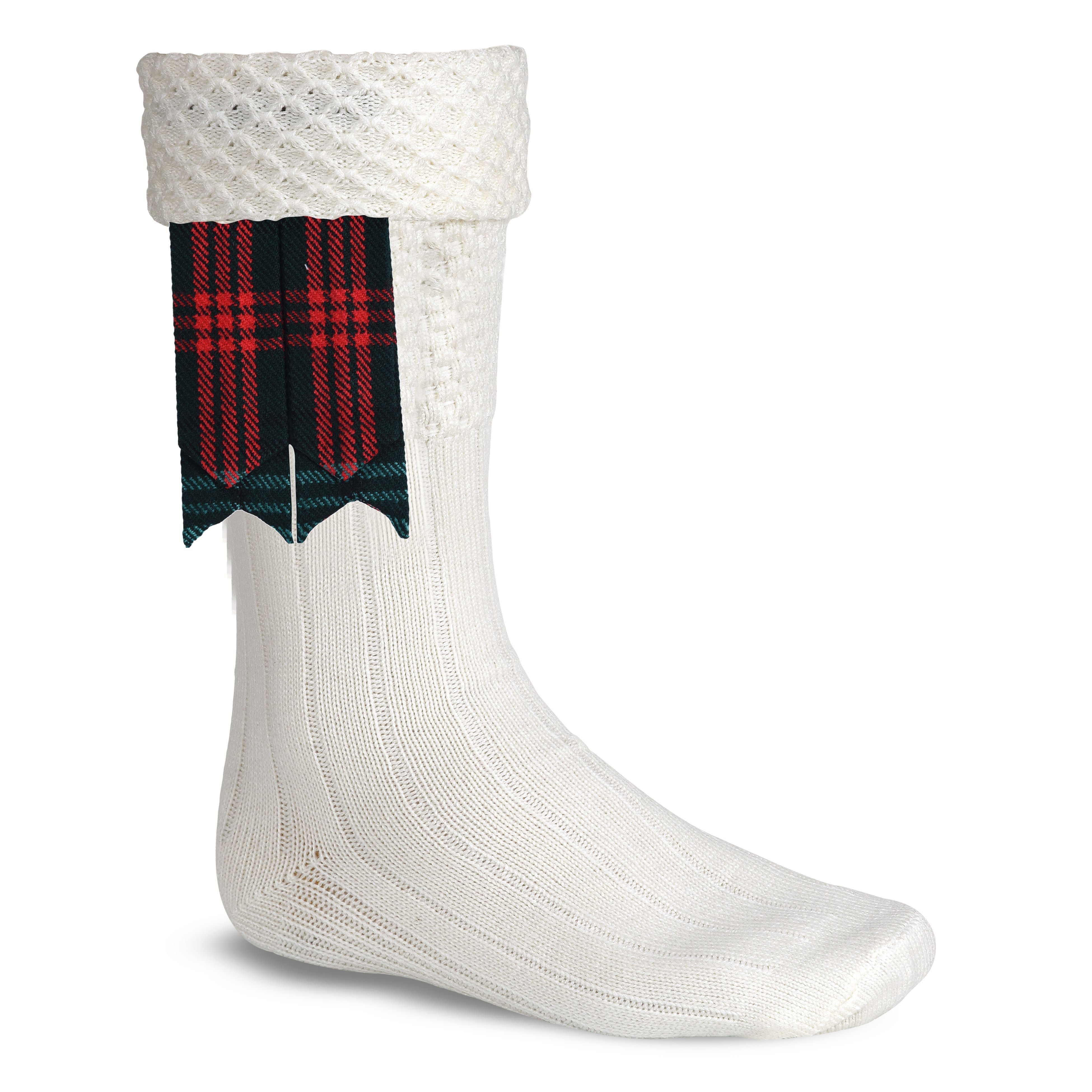 Scottish Tartan Kilt Flashes with Elastic Adjusters Ross Hunting