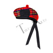 Scottish Royal Stewart Glengarry Hat with Red Pompom
