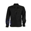 Scottish Boys Ghillie Kilt Shirt Black Jacobite Jacobean Shirt