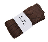 Scottish Square Kilt Hose for Men, Ribbed Socks for USA Shoe Sizes - Brown