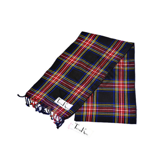 Scottish Women Tartan Sash Plaid - Black Stewart