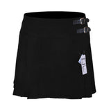 Women's 16'' Black Tartan Pleated Billie Kilt Skirt