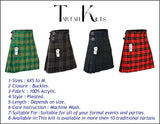Scottish Traditional Tartan Kilt for Kids, Boys and Girls Toddler Kilts with Ease of Size - Wallace  Tartan