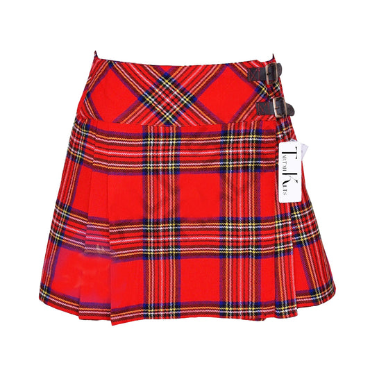 Women's 16'' Royal Stewart Tartan Pleated Billie Kilt Skirt