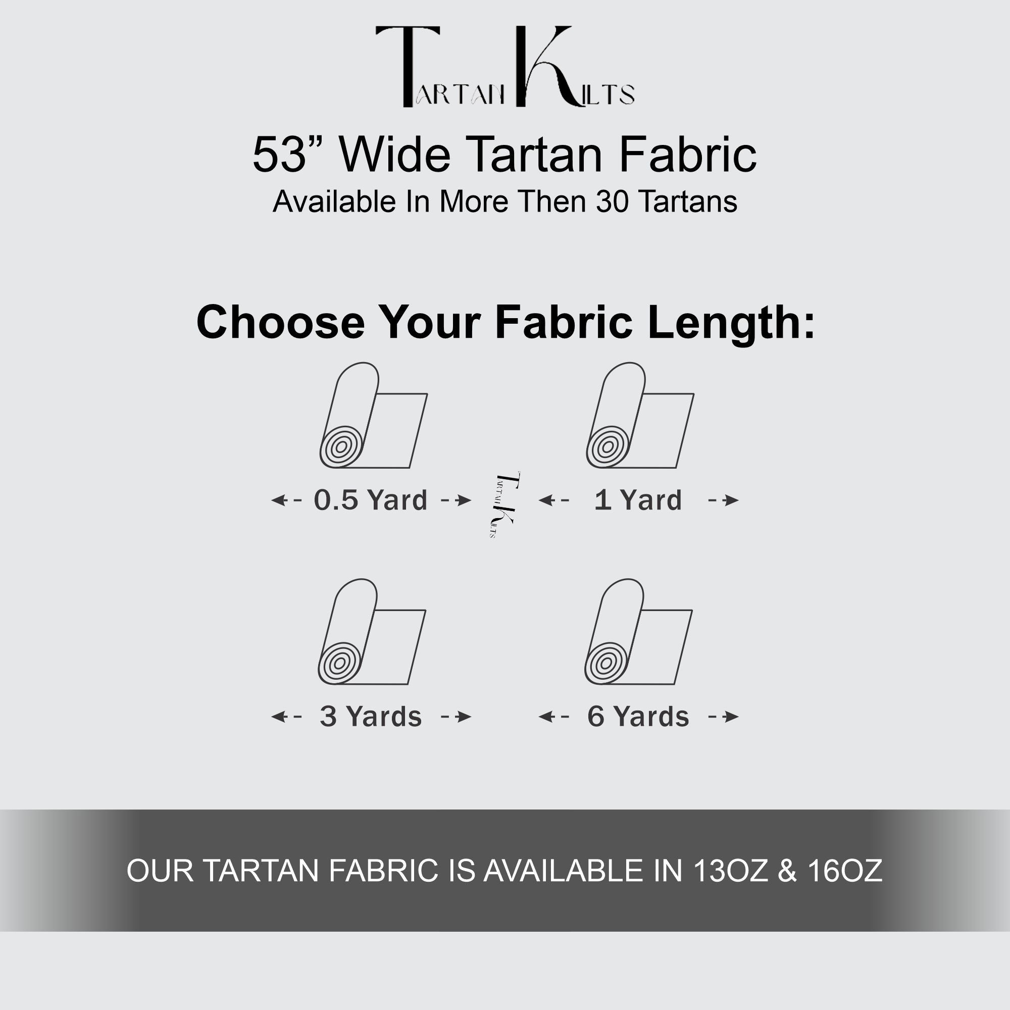 Scottish 13oz Tartan Plaid Fabric By The Yard - Black Watch Weathered Tartan