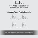 Scottish 13oz Tartan Plaid Fabric By The Yard - Black Watch Weathered Tartan