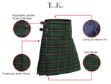 Men's 8 Yard Kilt for Men, Men's Deluxe Kilt, Scottish Tartan Kilt, Highland Wedding Kilt, Wallace Hunting Kilt