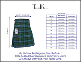 Men's 8 Yard Kilt for Men, Men's Deluxe Kilt, Scottish Tartan Kilt, Highland Wedding Kilt, Campbell Ancient Kilt