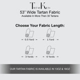 Scottish 13oz Tartan Plaid Fabric By The Yard - Blue Ramsay Tartan