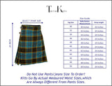 Men's 5 Yard Scottish Tartan Kilt, Highland Wedding Kilt, Anderson Tartan Kilt