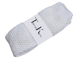 Scottish Bubbles Kilt Hose for Men, Ribbed Socks for USA Shoe Sizes - White