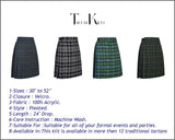 Mens Kilt for Sports, Our Golf Kilt Perfect for Traditional Scottish Clothing, Black Watch Tartan Kilt