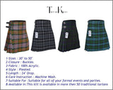 Men's 8 Yard Kilt for Men, Men's Deluxe Kilt, Scottish Tartan Kilt, Highland Wedding Kilt, Macdonald Ancient Kilt