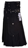 Active Men's Black utility kilt 100% Cotton, Cargo Pocket Kilt for Men| Men's Kilt | Utility Kilt |Tartan Kilts for Men for Scottish Kilt Costume