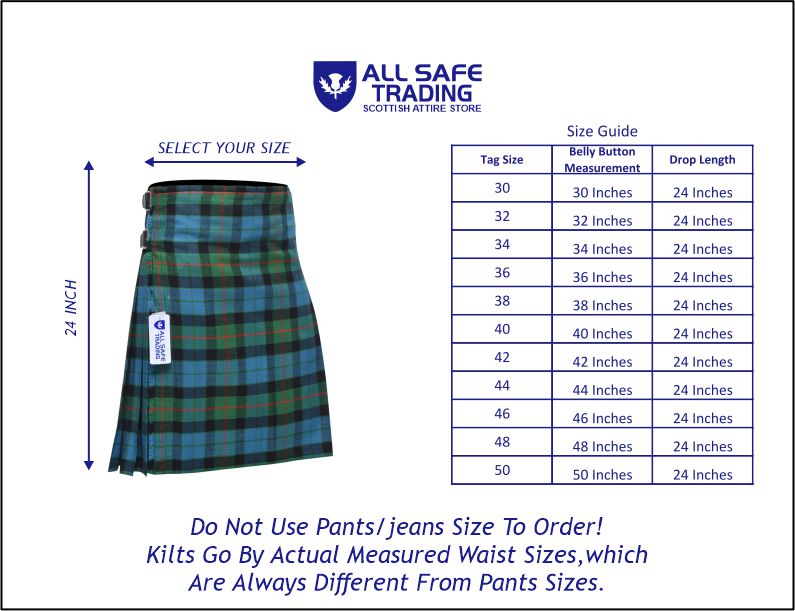 Men's 8 Yard Kilt for Men, Men's Deluxe Kilt, Scottish Tartan Kilt, Highland Wedding Kilt, Gunn Ancient Kilt