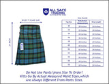 Men's 8 Yard Kilt for Men, Men's Deluxe Kilt, Scottish Tartan Kilt, Highland Wedding Kilt, Gunn Ancient Kilt