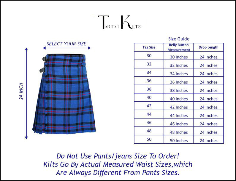 Men's 8 Yard Kilt for Men, Men's Deluxe Kilt, Scottish Tartan Kilt, Highland Wedding Kilt, Elliot Modern Kilt