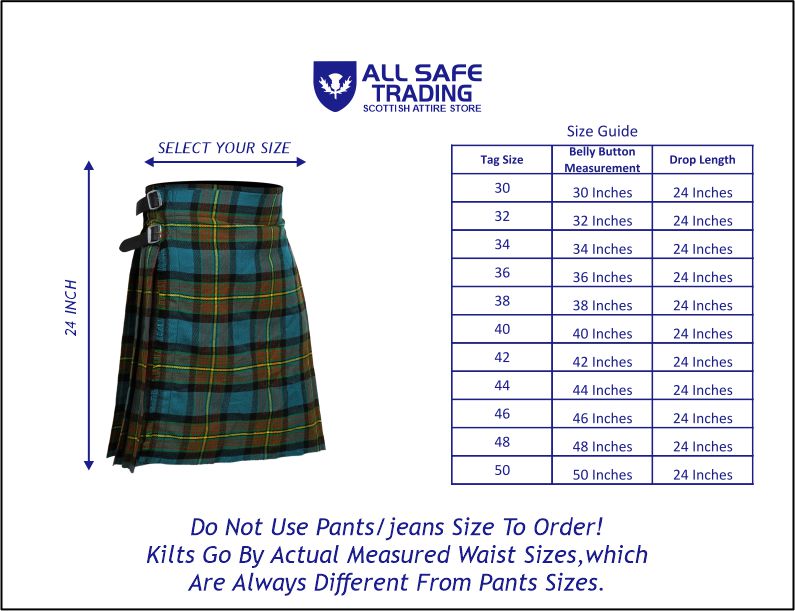 Men's 5 Yard Scottish Tartan Kilt, Highland Wedding Kilt, Muir Tartan Kilt