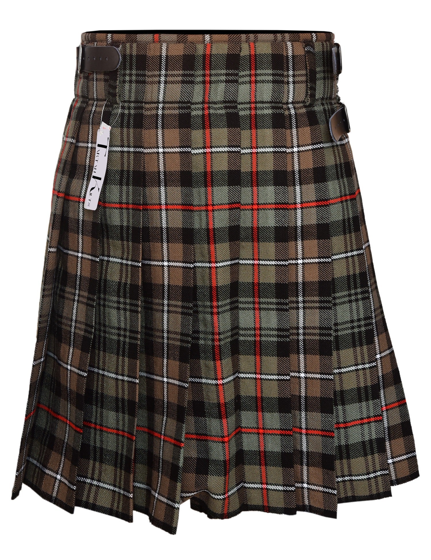 Men's 5 Yard Scottish Tartan Kilt, Highland Wedding Kilt, Mackenzie Weathered Tartan Kilt
