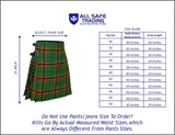 Men's 5 Yard Scottish Tartan Kilt, Highland Wedding Kilt, Tara Murphy Tartan Kilt