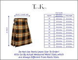  5 Yard Rose Ancient Tartan Kilt sizes