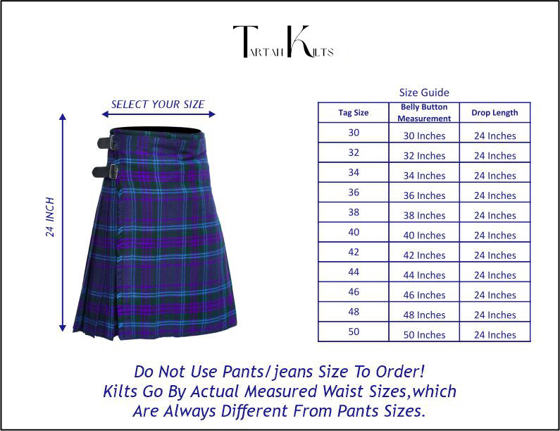 Men's 8 Yard Kilt for Men, Men's Deluxe Kilt, Scottish Tartan Kilt, Highland Wedding Kilt, Spirit of Scotland Kilt