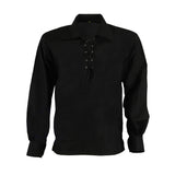 Scottish Black Ghillie Jacobite Jacobean Shirt