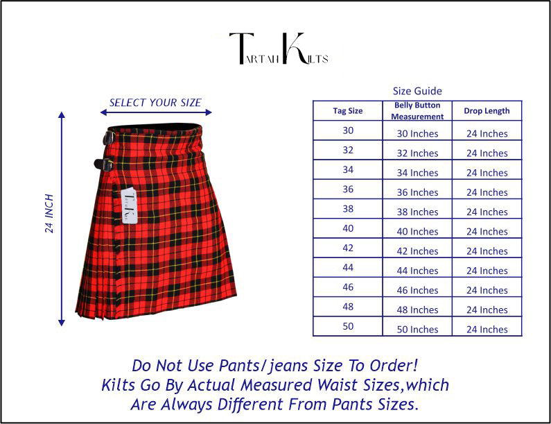 Men's 8 Yard Kilt for Men, Men's Deluxe Kilt, Scottish Tartan Kilt, Highland Wedding Kilt, Wallace Kilt