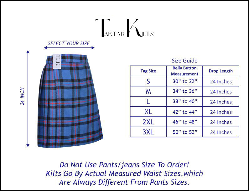 Mens Kilt for Sports, Our Golf Kilt Perfect for Traditional Scottish Clothing, Elliot Modern Tartan Kilt