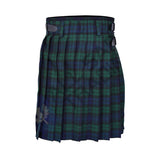 Men's Scottish 6 Piece Casual Kilt Outfit with Sporran, Black Watch Tartan Kilt