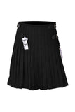 Men's 8 Yard Kilt for Men, Men's Deluxe Kilt, Scottish Tartan Kilt, Highland Wedding Kilt, Plain Black Kilt
