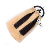 Scottish Military Long Horse Hair Sporran, Shamrock with 2 Black Tassels