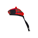 Scottish Royal Stewart Glengarry Hat with Red Pompom