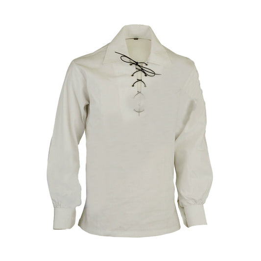 Scottish White Ghillie Jacobite Jacobean Shirt