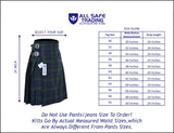 Men's 5 Yard Scottish Tartan Kilt, Highland Wedding Kilt, Black Watch Tartan Kilt