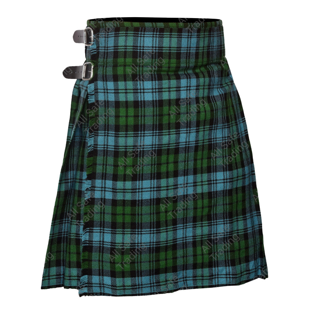Men's Scottish 6 Piece Casual Kilt Outfit with Sporran, Campbell Ancient Tartan Kilt