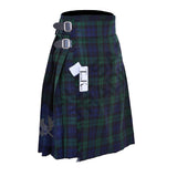 Men's Scottish 6 Piece Casual Kilt Outfit with Sporran, Black Watch Tartan Kilt