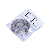 Scottish Shamrock Kilt Fly Plaid Brooch With Scrolling Thistle Border