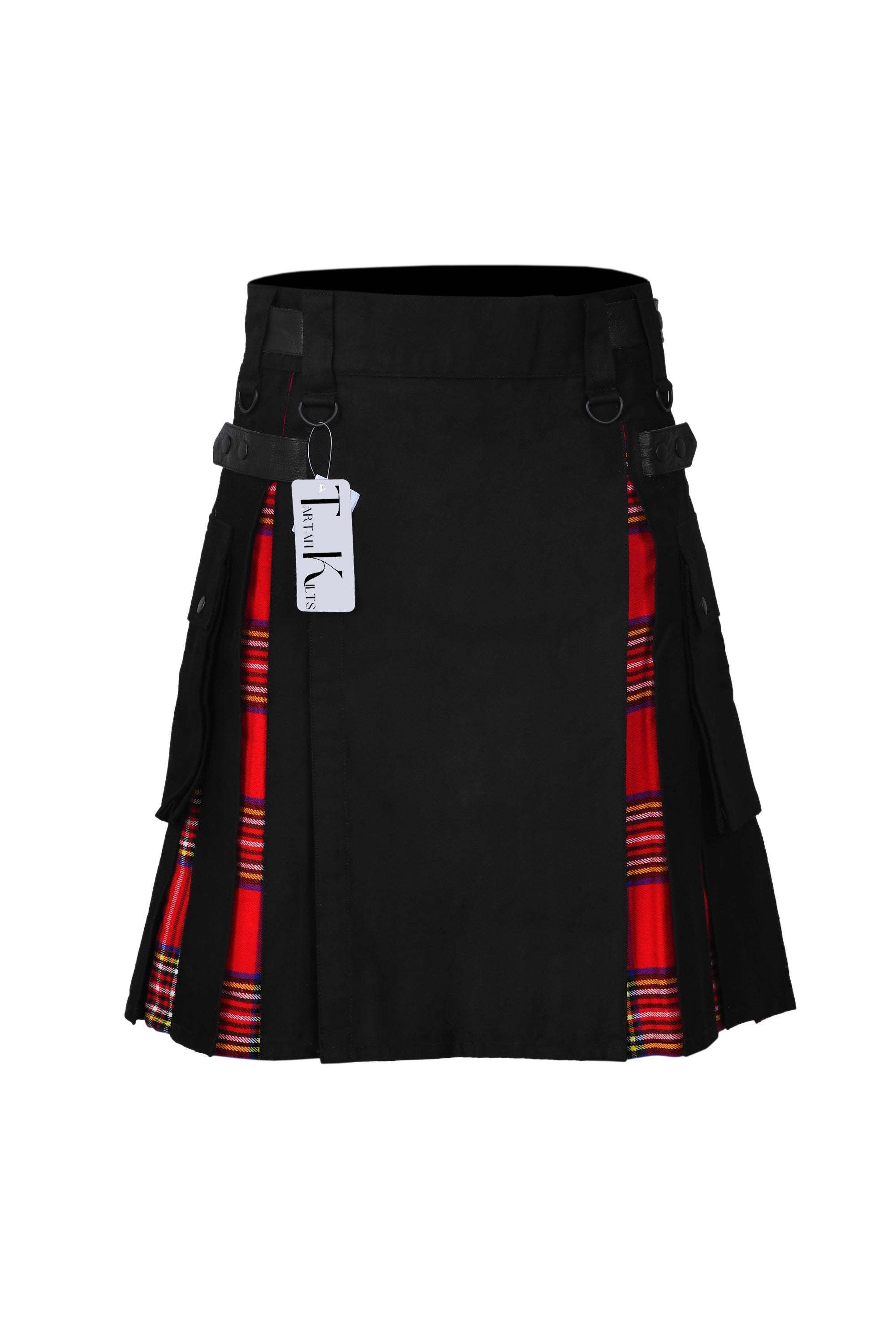 Men's Royal Stewart Tartan Hybrid Kilt with Cargo Pockets, Utility Kilt